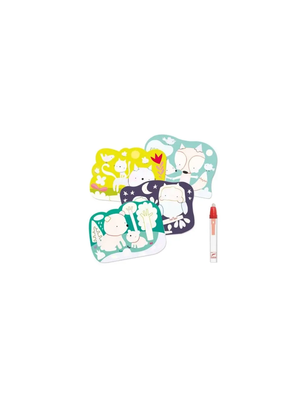 Coloriage à l'eau caché dans les bois - Djeco