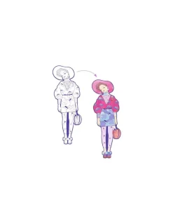 Coloriage mode Zaho & ses amies Les Demoiselles - Djeco