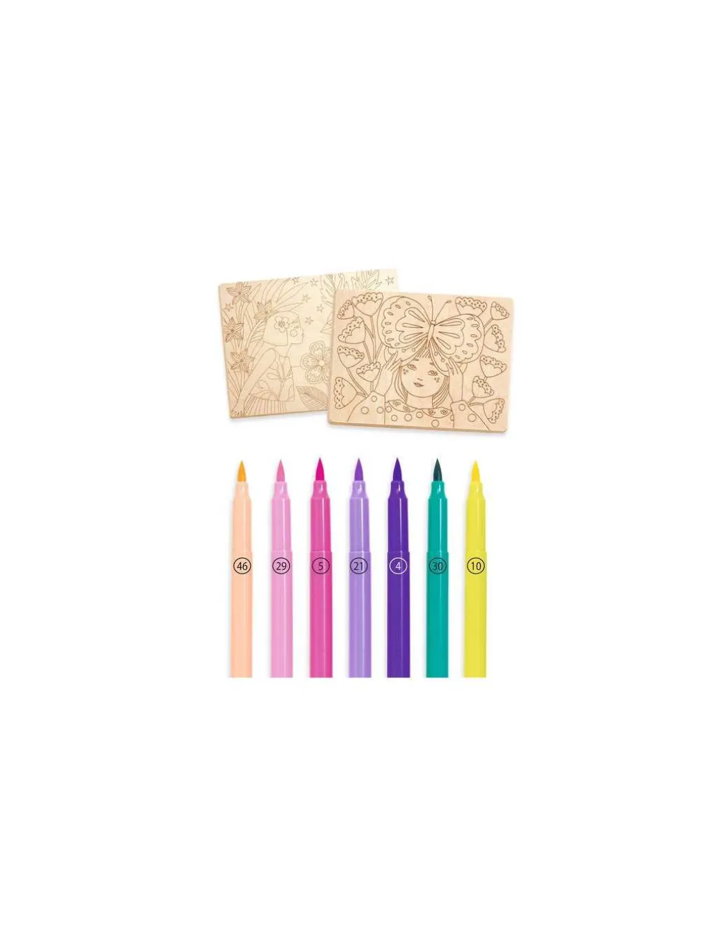Coloriage sur bois Sweet girls - Djeco