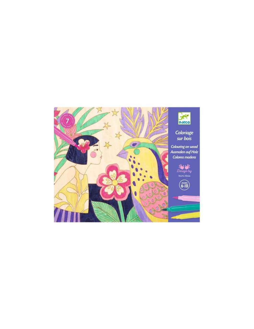 Coloriage sur bois Sweet girls - Djeco