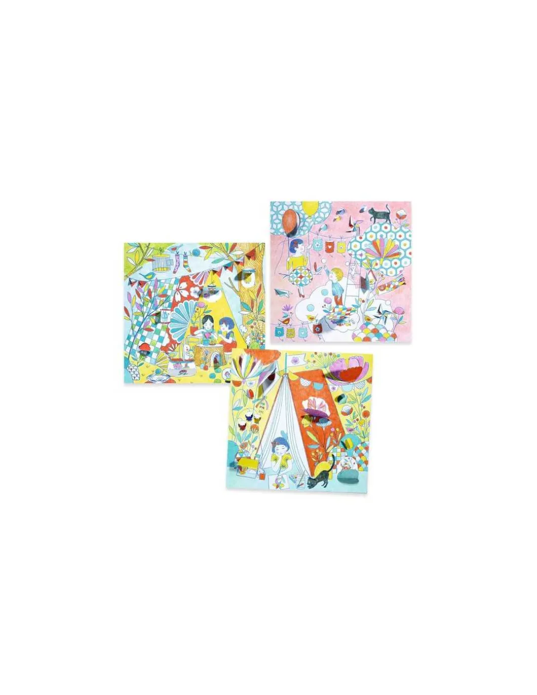 Coloriages petites portes Les cabanes de Nina - Djeco
