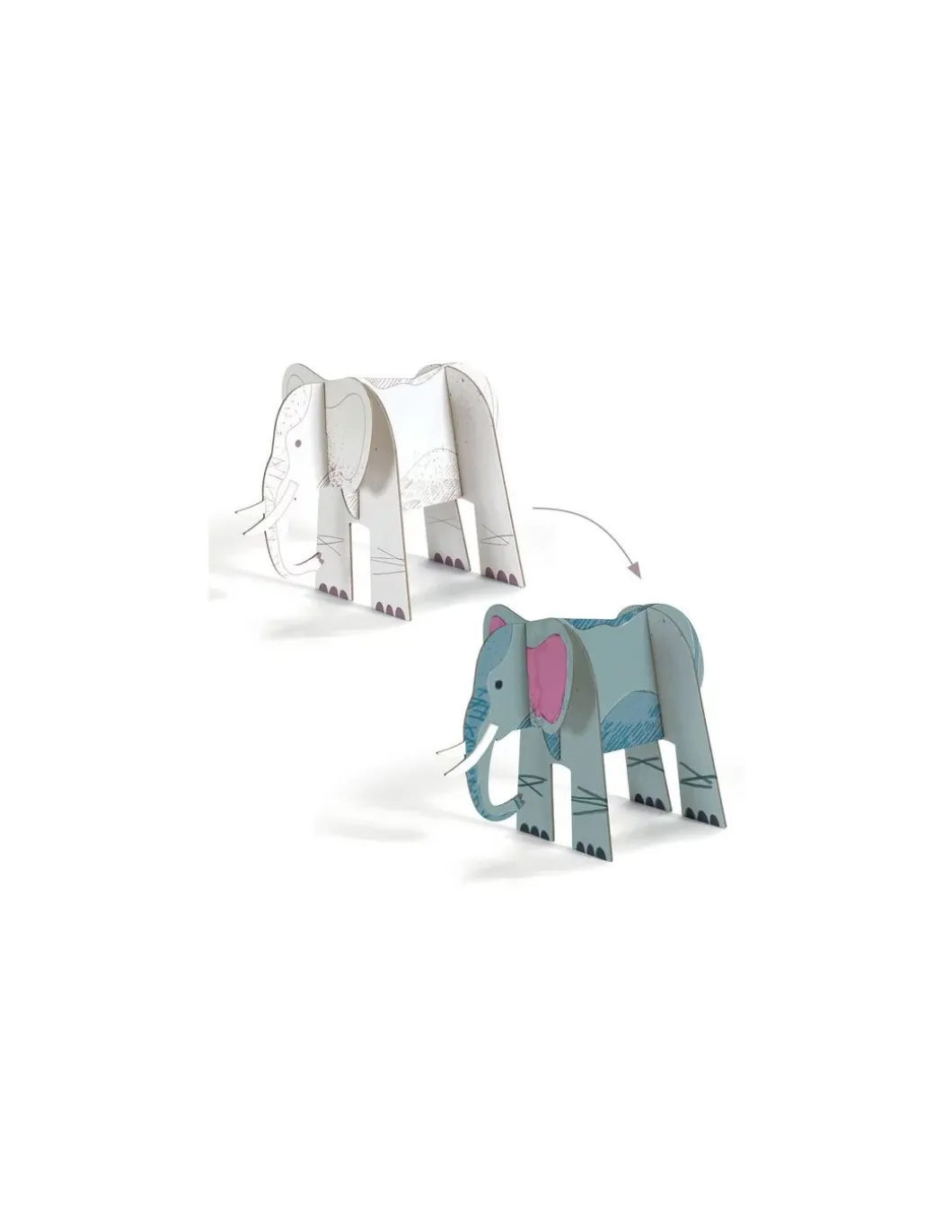Colorie assemble et joue DIY Savane - Djeco