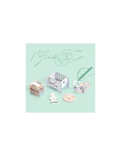 Colorie assemble et joue DIY Maison de poupées - Djeco