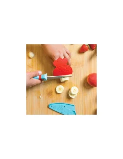 Couteau du chef bleu et rouge - Chefclub Kids