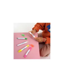 Crayons de cire lavables Néon - Super Petit