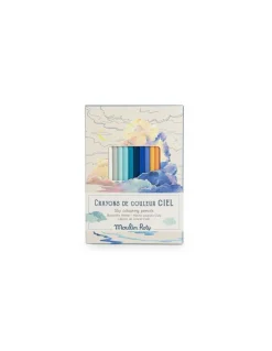Crayons de couleur et cartes Ciel Le Jardin du Moulin - Moulin Roty