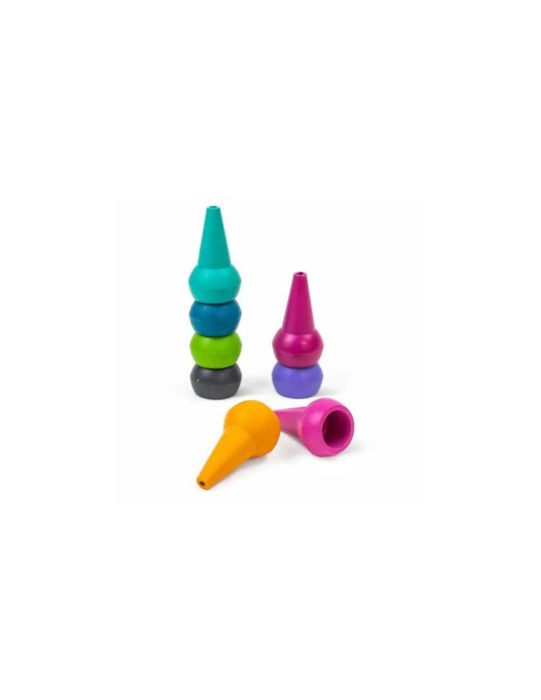 Crayons empilables couleurs acidulées - Tiger Tribe