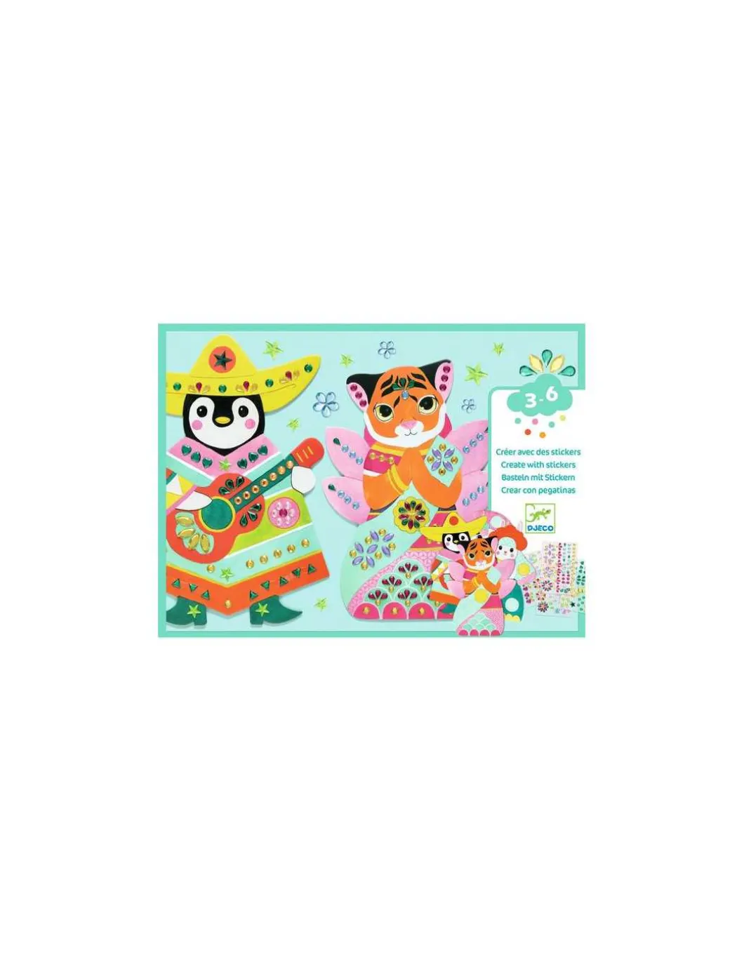 Créer avec des stickers Brillants - Djeco