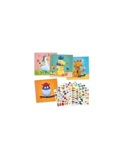 Créer des animaux avec des stickers - Djeco