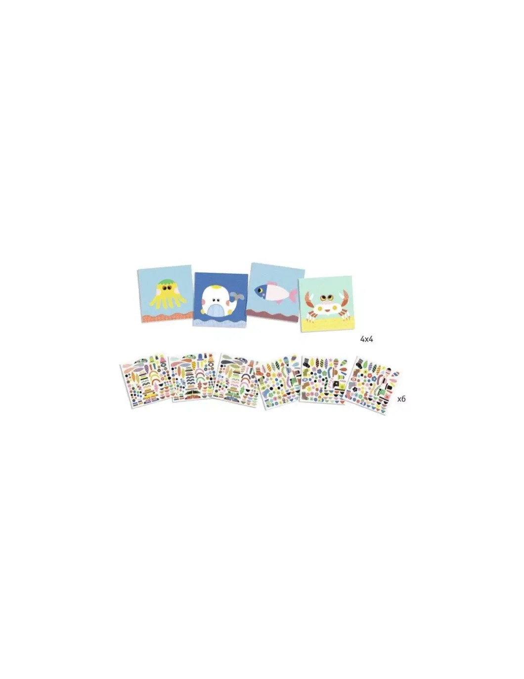 Créer des animaux marins avec des stickers - Djeco