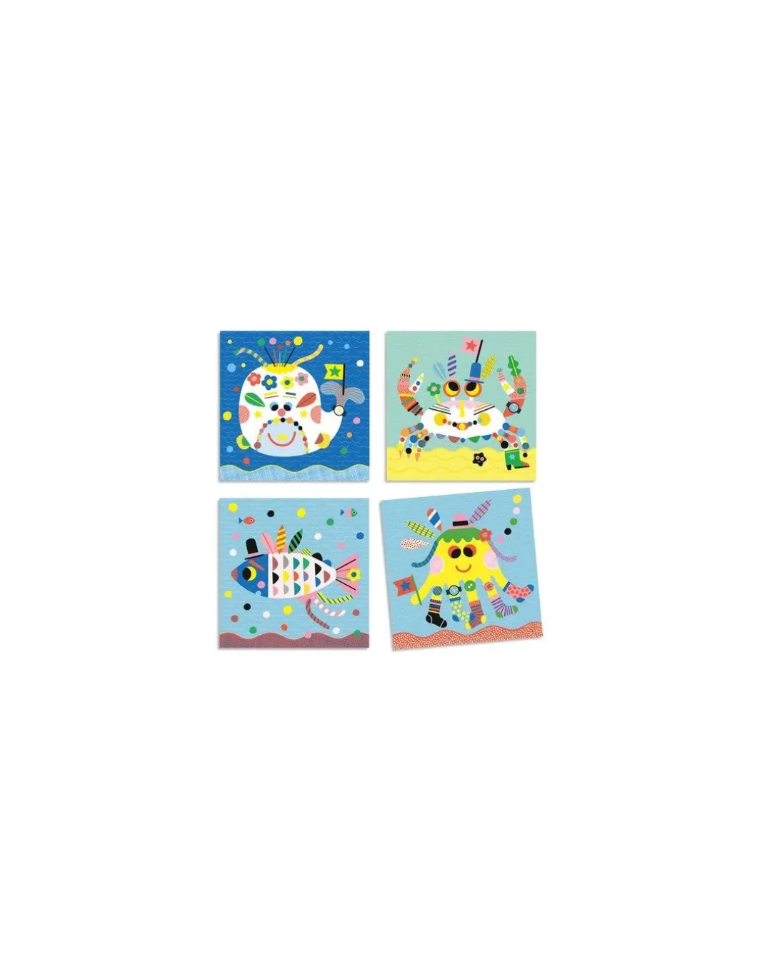 Créer des animaux marins avec des stickers - Djeco