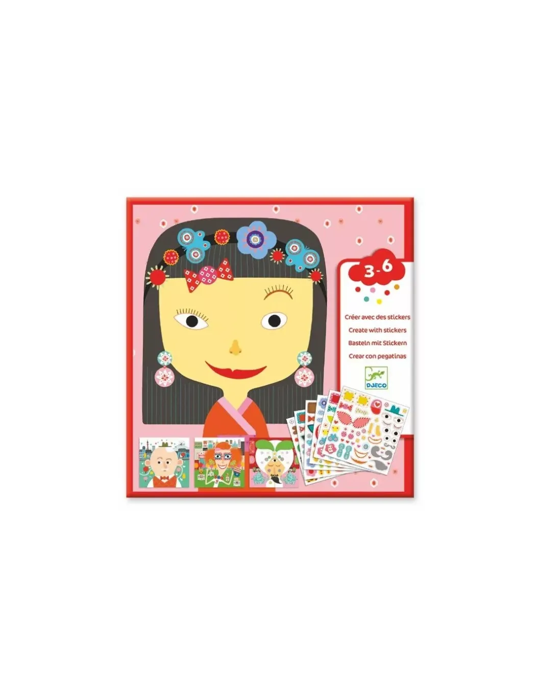Créer des visages avec des stickers - Djeco