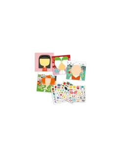 Créer des visages avec des stickers - Djeco