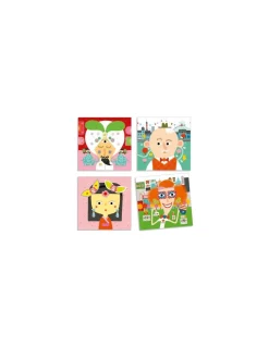 Créer des visages avec des stickers - Djeco