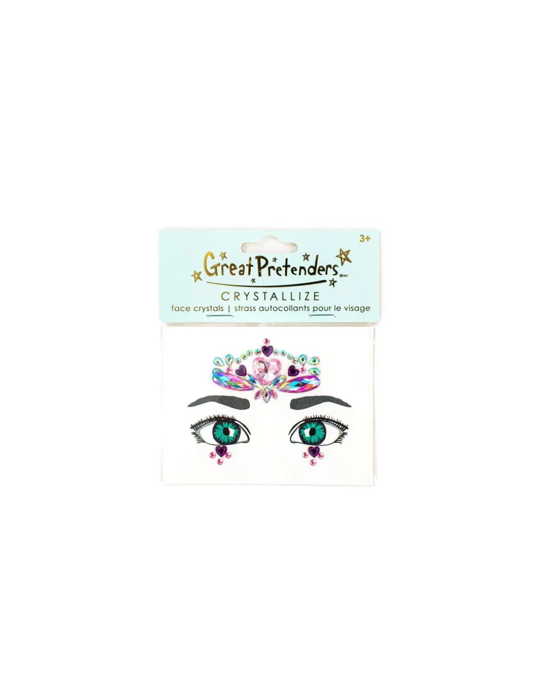 Cristaux autocollants coeur pour le visage - Great Pretenders