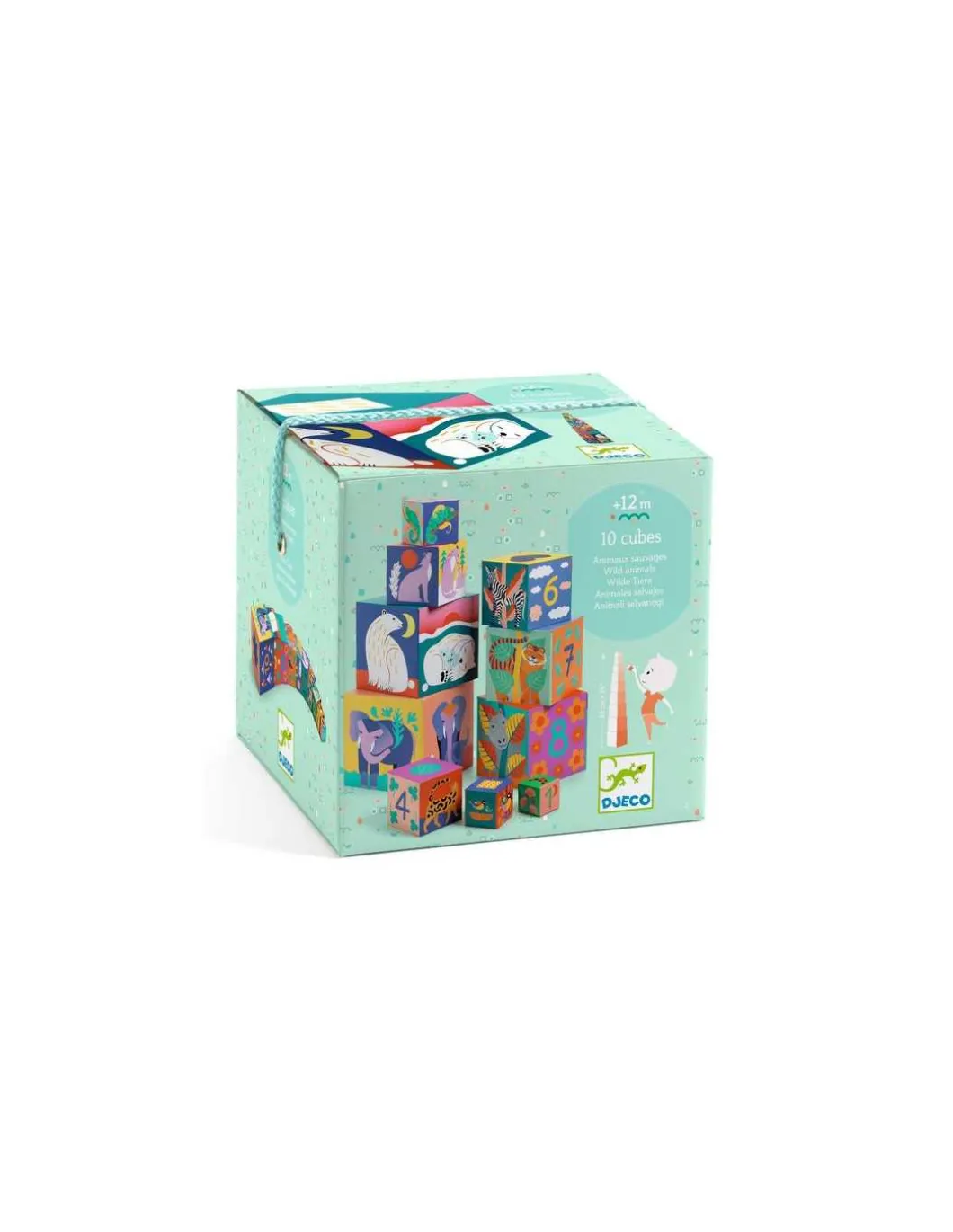 Cubes à empiler Animaux sauvages - Djeco