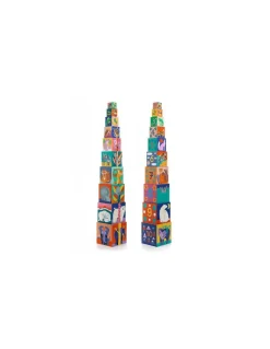Cubes à empiler Animaux sauvages - Djeco