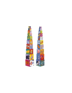 Cubes à empiler rigolos - Djeco