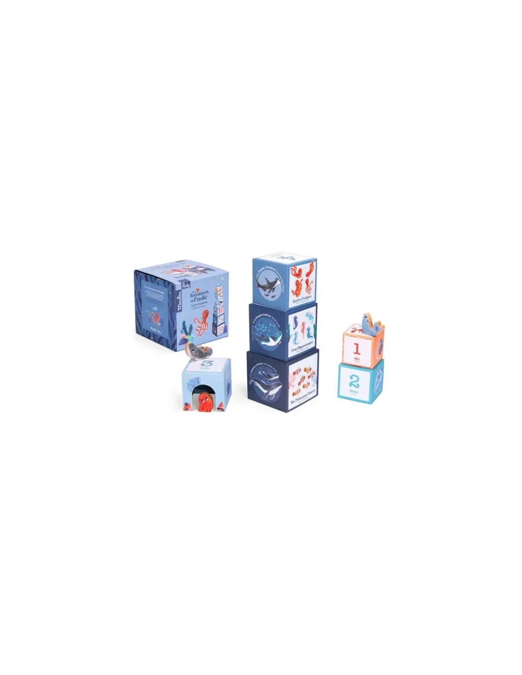 Cubes empilables Les aventures de Paulie - Moulin Roty