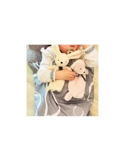 Doudou rose poudré ours Dorlotin - Maïlou Tradition
