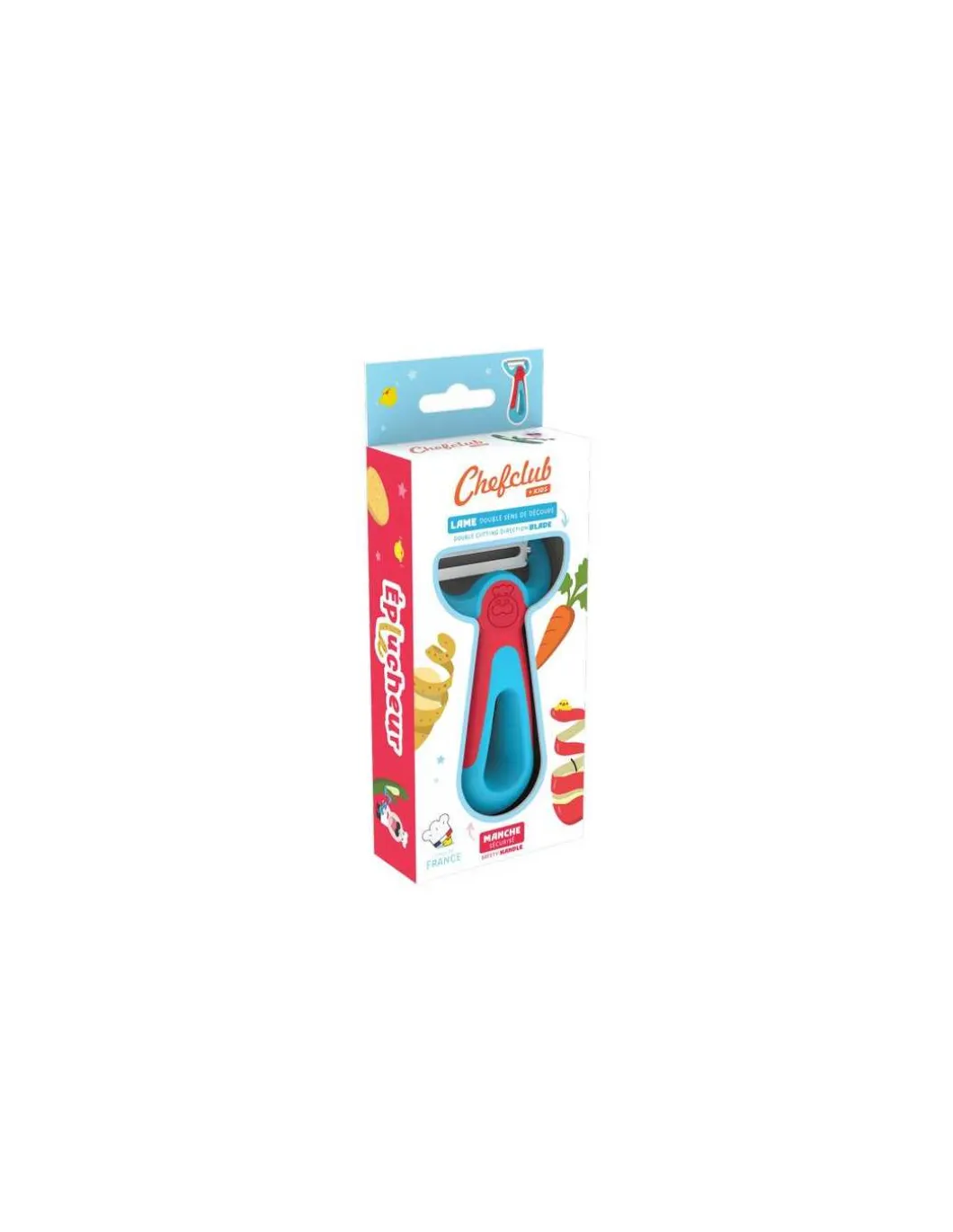 Eplucheur bleu et rouge - Chefclub Kids