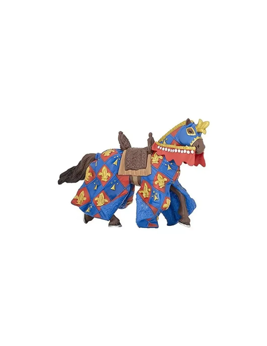 Figurine cheval bleu fleur de lys - Papo