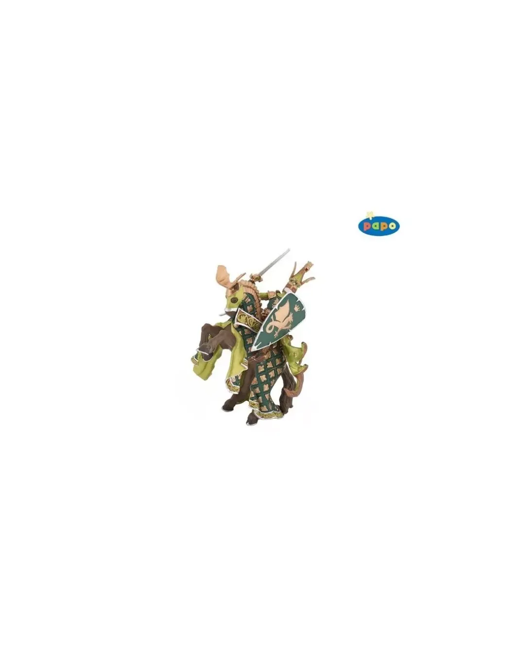 Figurine cheval du maître des armes cimier dragon - Papo
