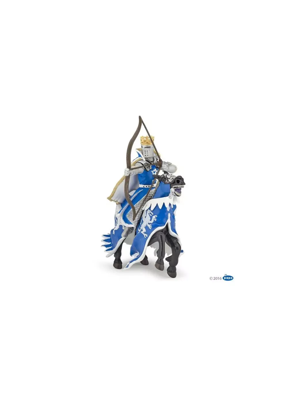 Figurine cheval du roi au dragon bleu - Papo