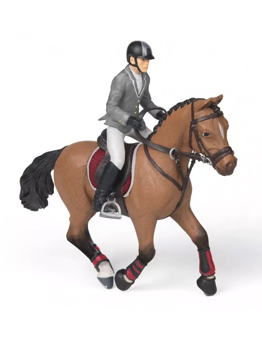 Figurines cheval de concours et son cavalier - Papo