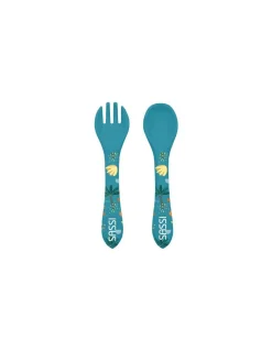 Fourchette et cuillère en silicone Chewy l'éléphant - Sassi