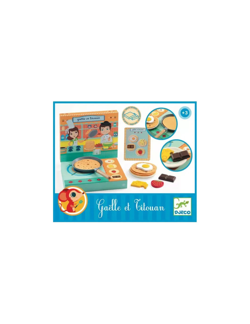 Gaëlle et Titouan atelier crêpe - Djeco