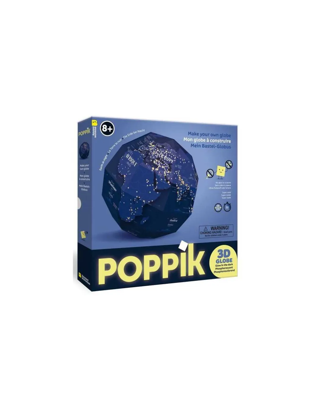 Globe à construire La Terre la nuit - Poppik