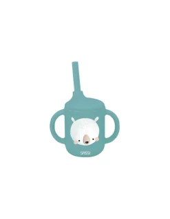 Gobelet avec paille en silicone Munchy l'ours - Sassi