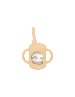 Gobelet avec paille en silicone Gnawy le paresseux - Sassi