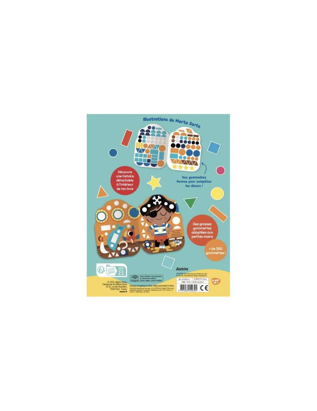 Gommettes formes L'aventure de petit pirate - Auzou