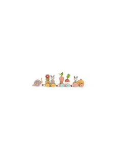 Grand train d'activités à tirer Trois petits lapins - Moulin Roty