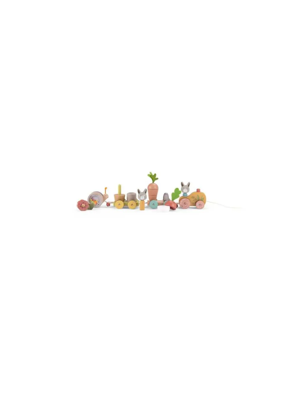 Grand train d'activités à tirer Trois petits lapins - Moulin Roty