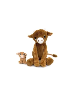 Hindou la vache marron maman et bébé - Les Ptipotos by Déglingos