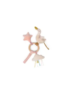 Hochet anneau bois cygne La petite école de danse - Moulin Roty