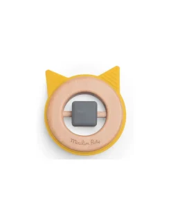 Hochet anneau de dentition chat Les Moustaches - Moulin Roty