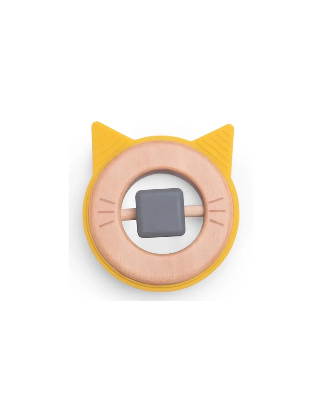 Hochet anneau de dentition chat Les Moustaches - Moulin Roty
