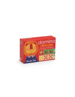 Jeu de dominos véhicules en bois Les Popipop - Moulin Roty