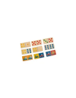 Jeu de dominos véhicules en bois Les Popipop - Moulin Roty
