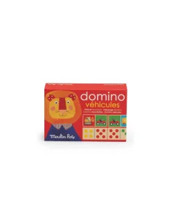Jeu de dominos véhicules en bois Les Popipop - Moulin Roty