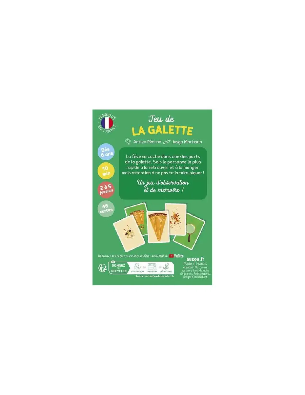 Jeu de la galette - Auzou