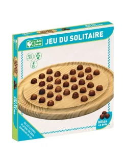 Jeu de solitaire en bois