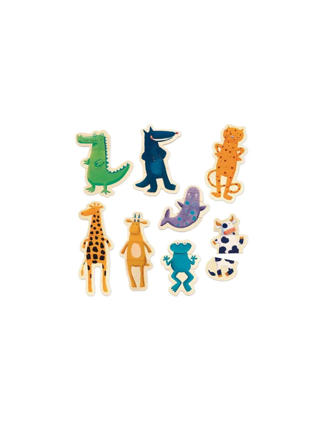 Jeu magnétique bois Crazy animaux - Djeco