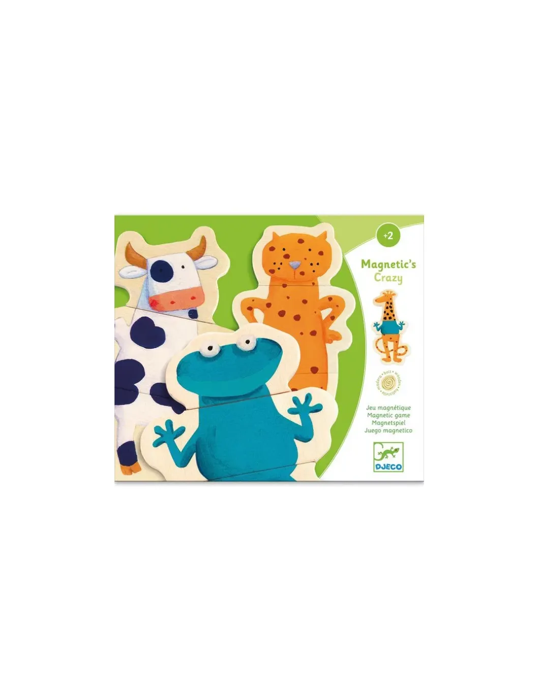 Jeu magnétique bois Crazy animaux - Djeco