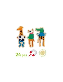 Jeu magnétique bois Crazy animaux - Djeco