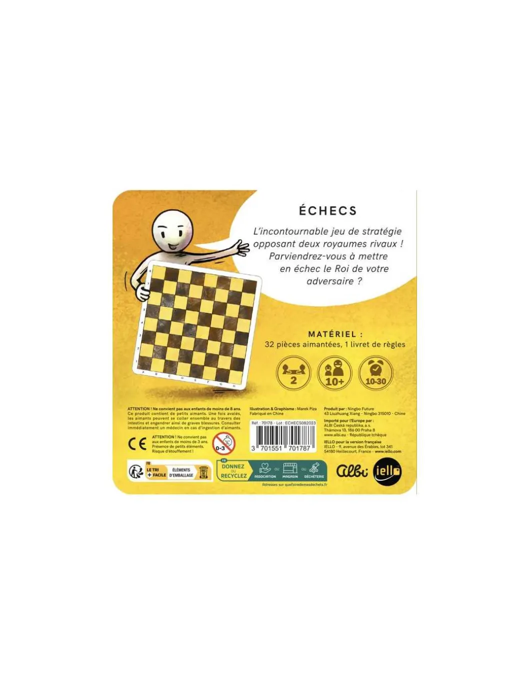 Jeu magnétique Échecs - Iello